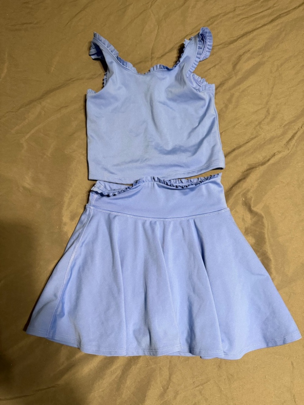 Yogalicious Girls Light Blue Athletic Skort Set